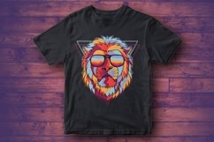 Lion cool colorful wearing a eyeglasses vector illustration Product Image 2