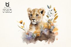 Watercolor Floral Baby Lion Sublimation Bundle Product Image 2