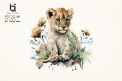 Watercolor Floral Baby Lion Sublimation Bundle Product Image 5