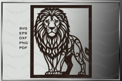 Lion Laser cut svg Safari wall art Stencil. Engraving. cnc Product Image 1