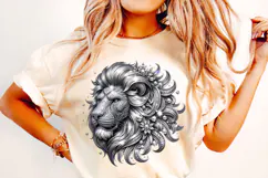 Sparkly Silver Lion PNG, Lion Sublimation, Lion Clipart PNG Product Image 2