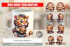 Mug Wrap Design Lion with Sandwich Product Image 1