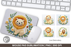 Mouse Pad Lion Embroidery Product Image 1
