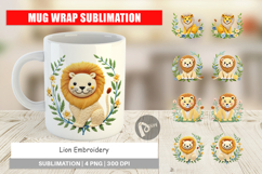 Mug Wrap Lion Embroidery Product Image 1