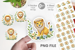 Lion Embroidery Sticker Product Image 1