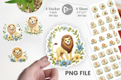 Lion Embroidery Sticker Product Image 1