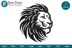 Lion Face Machine Embroidery Design Product Image 1
