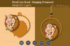 Floral Lion head Hanging Ornament Product Image 1