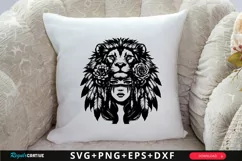 Lion Helmet With Beautiful Girl SVG, Kindness SVG Design Product Image 2