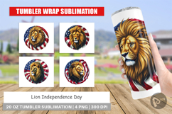 Tumbler Lion 4th of July Product Image 1