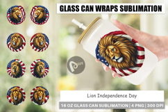 Glass Can Lion 4th of July Product Image 1