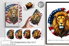 Digital Paper Lion 4th of July Product Image 1