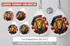 Earring Lion 4th of July Product Image 1