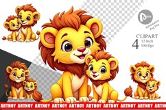 Lion Mother&#039;s Day Clipart Product Image 1