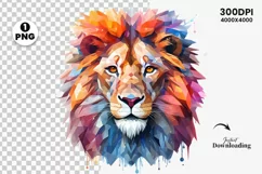 Watercolor Lion Sublimation PNG