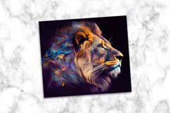 Lion 20 oz Skinny Tumbler Abstract Lion Tumbler Wrap Product Image 2