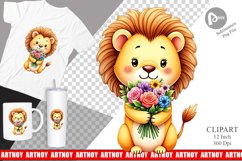 Lion Spring Bouquet Clipart Product Image 1