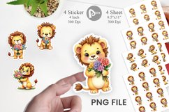 Lion Spring Bouquet Sticker Product Image 1