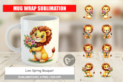 Mug Wrap Lion Spring Bouquet Product Image 1