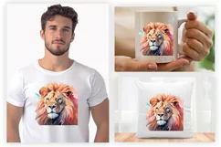 Watercolor Lion Sublimation 