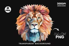 Watercolor Lion Sublimation PNG Clipart