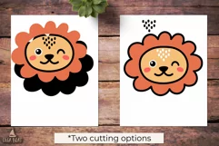 Baby Lion Head svg | Cute lion animal head Product Image 2