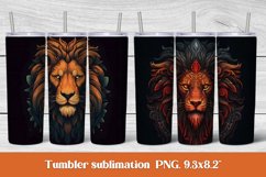 3d lion sublimation tumbler design wrap 20 Oz, 3d lion tumbler wrap, 3d lion illustration PNG, 3d lion sublimation PNG.