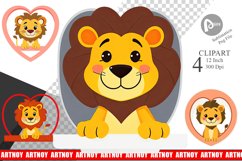 Clipart Heart Lion Product Image 1