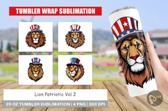 Tumbler Lion Patriotic Product Image 1