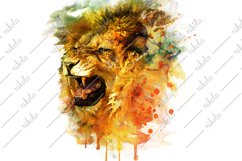 Lion Watercolor Sublimation PNG JPG Product Image 1