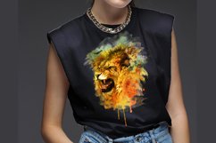 Lion Watercolor Sublimation PNG JPG Product Image 3