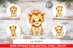 Wind Spinner Lion Wildlife Product Image 1
