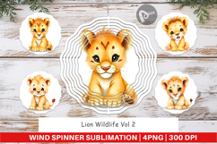 Wind Spinner Lion Wildlife Product Image 1