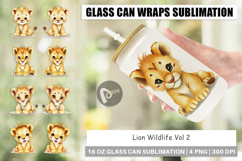 Glass Can Lion Wildlife Product Image 1