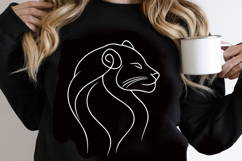 Lioness Head black silhouette SVG PNG, Lioness Face SVG Product Image 2