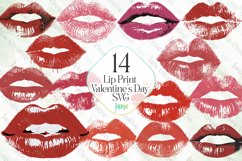 Lip Print Valentine’s Day SVG PNG Product Image 1