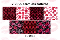 Lip Stains Seamless Pattern Bundle Kiss Marks Dark Romance Product Image 3