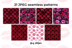 Lip Stains Seamless Pattern Bundle Kiss Marks Dark Romance Product Image 4