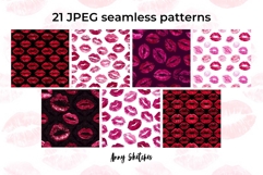 Lip Stains Seamless Pattern Bundle Kiss Marks Dark Romance Product Image 5