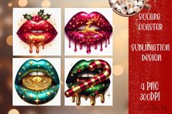 Christmas Car Coaster | Lips sublimation fashion Product Image 1
