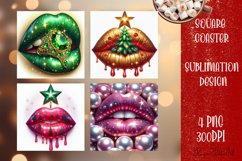 Christmas Car Coaster | Lips sublimation fashion Product Image 1