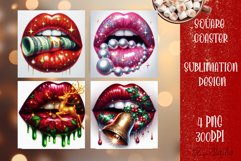 Christmas Car Coaster | Lips sublimation fashion Product Image 1