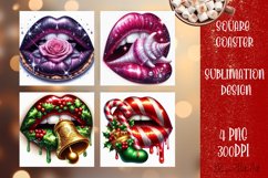 Christmas Car Coaster | Lips sublimation fashion Product Image 1
