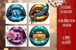 Christmas Car Coaster | Lips sublimation fashion Product Image 1