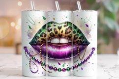 Mardi Gras Lips Tumbler Wrap, Mardi Gras Tumbler PNG Product Image 1