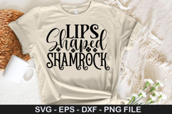 Lips Shaped Shamrock - St. Patrick's Day SVG Design Product Image 1