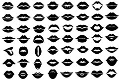 Lips Silhouette Bundle / Lips SVG Bundle Vectors Product Image 1