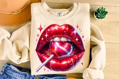 Valentine's Day Lips PNG, Valentine's Day Sublimation PNG Product Image 3