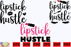 Lipstick Hustle SVG | Lipstick SVG | Hustle SVG | Makeup SVG Product Image 3