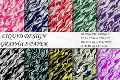 Liquid Design Digtial Paper -12 x12 inch JPEG Product Image 1